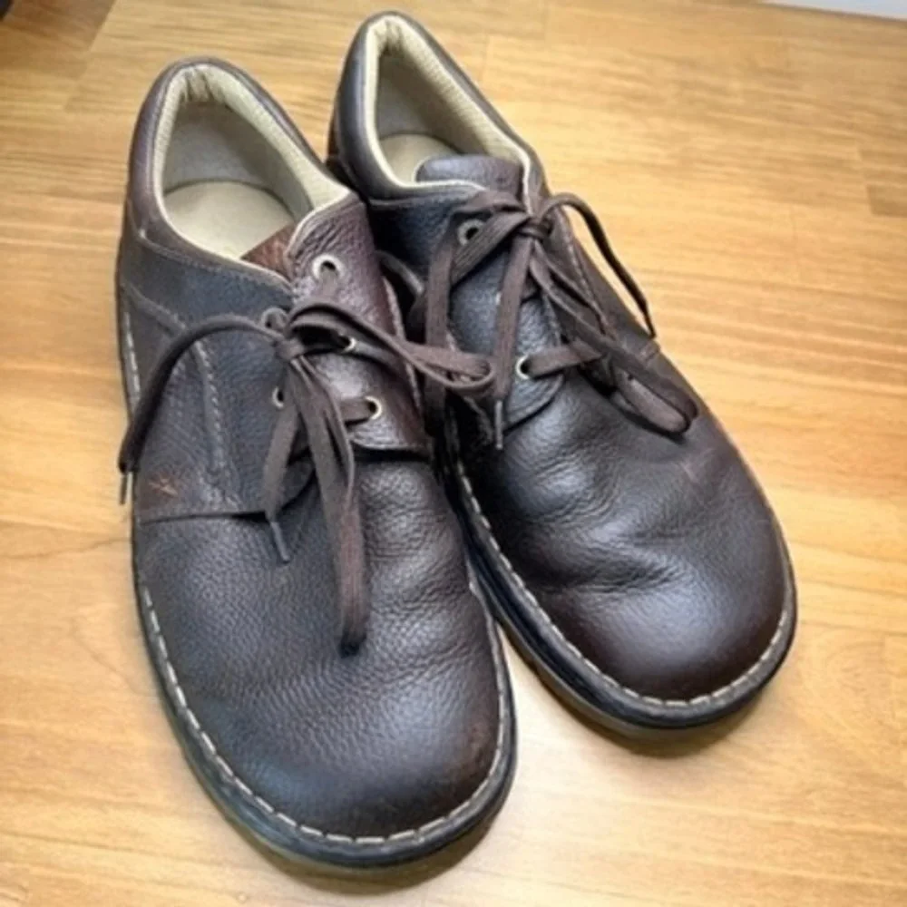 Dr. Martens Dark Brown Pebbled Leather Oxford Shoes Men's 12 UK 11 EU 46